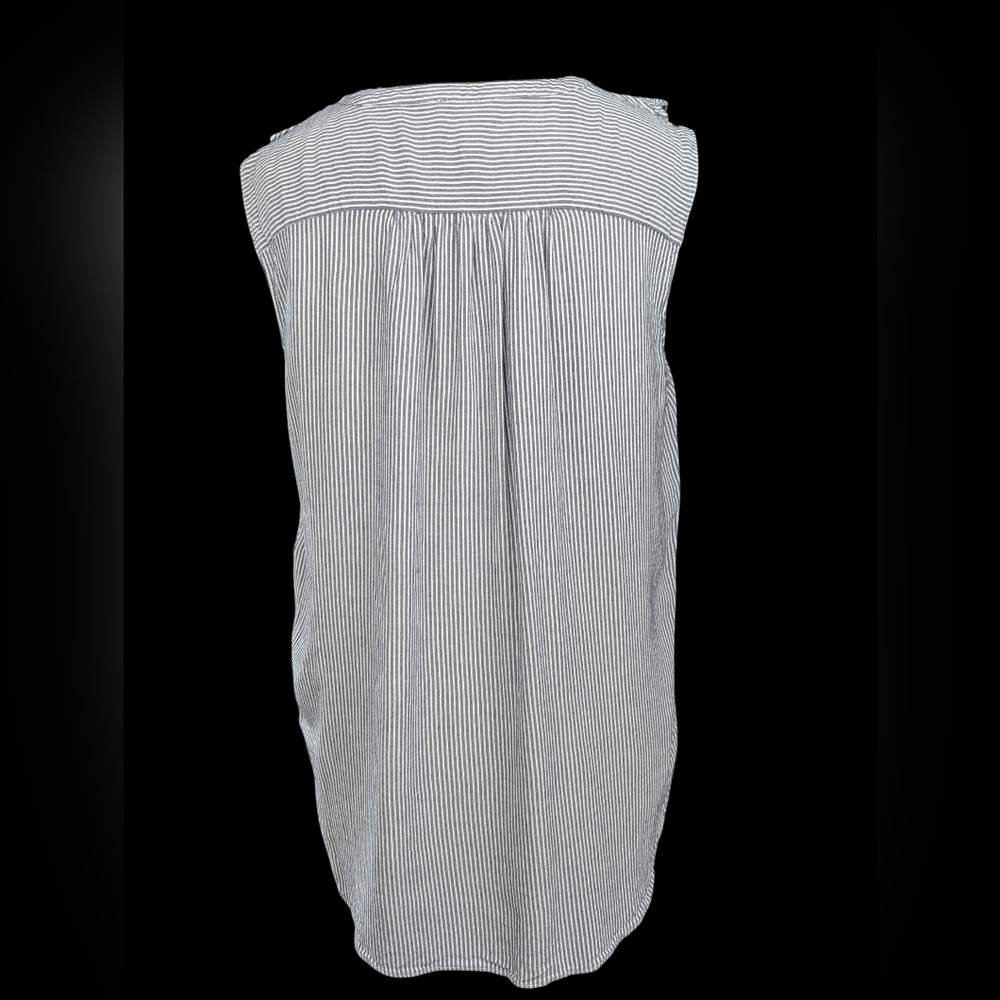 Jones New York Striped Ruffle Blouse - Picture 2 of 5